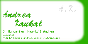 andrea kaukal business card